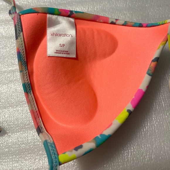 Xhilaration Swim Push Up Bikini Top Size Small Multicolor Cheetah Print - Picture 7 of 13